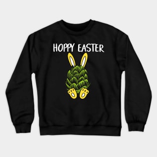 Hoppy Easter Beer Hops Bunny Rabbit Funny Cheerful Greeting Crewneck Sweatshirt